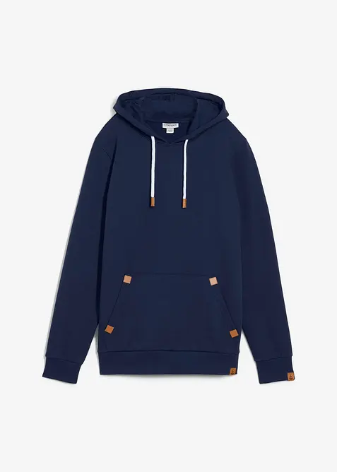 Hoodie met imitatieleren details, bonprix