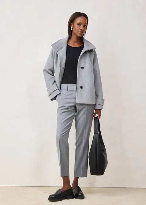 Smalle broek met wol, bonprix