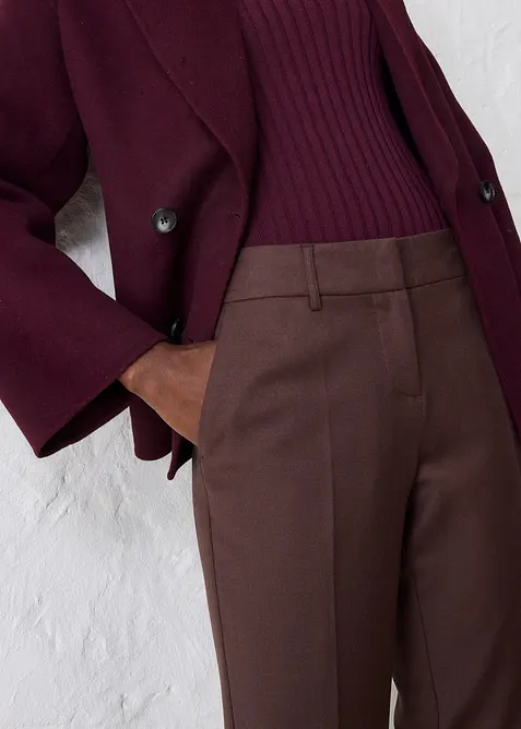 Smalle broek met wol, bonprix