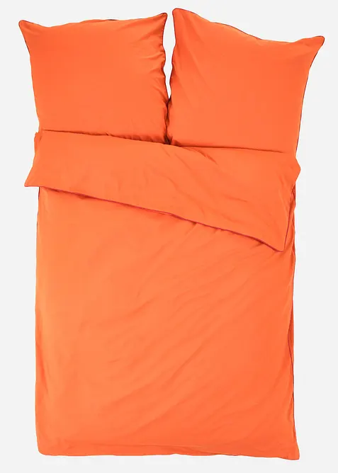 Renforcé dekbedovertrek met paspels in contrastkleur, bonprix