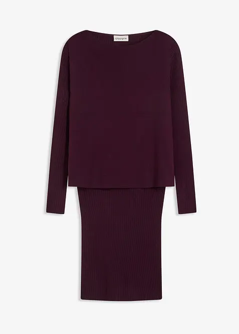Gebreide jurk en spencer (2-dlg. set), bonprix