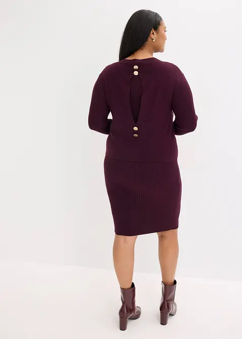 Gebreide jurk en spencer (2-dlg. set), bonprix