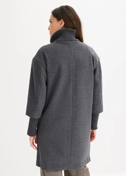 Korte coat in wollen look, bonprix