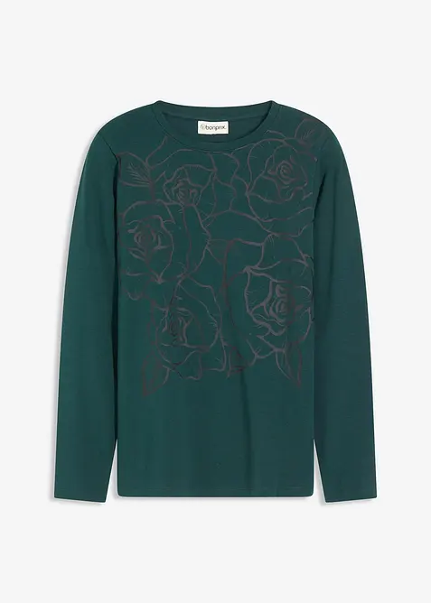 Longsleeve met rozenprint, bonprix