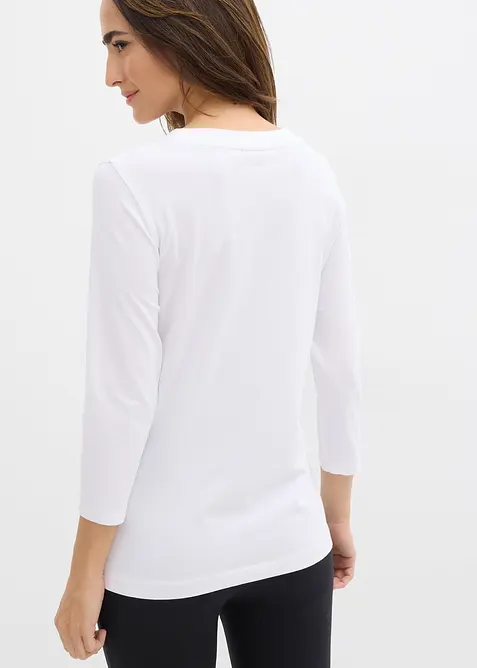 Shirt met 3/4 mouwen van biologisch katoen, bonprix