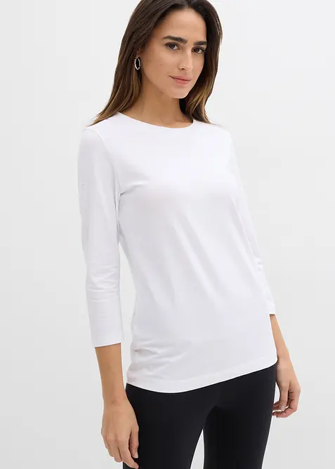 Shirt met 3/4 mouwen van biologisch katoen, bonprix