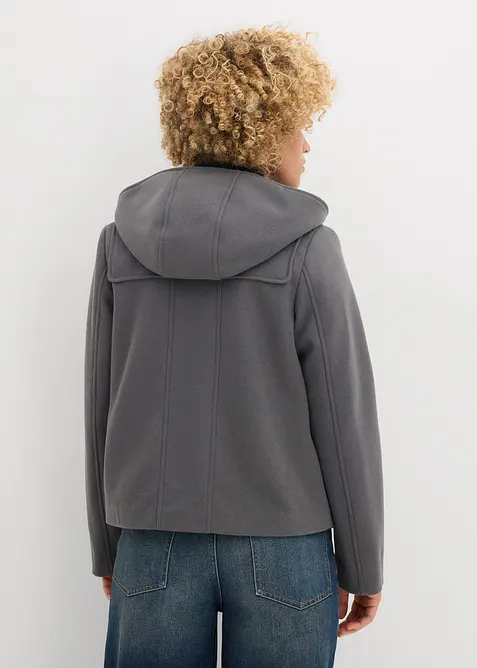 Houtje touwtje jas in wollen look, bonprix