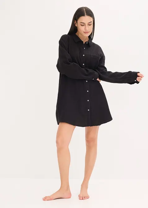 Oversized nachthemd van mousseline, bonprix