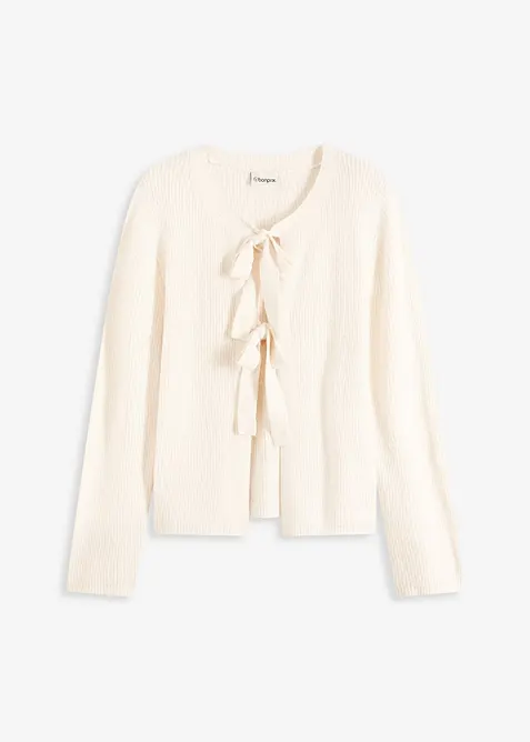 Fijngebreid vest in een katoenmix, bonprix