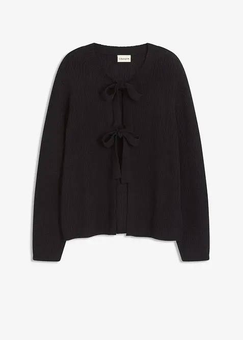 Fijngebreid vest in een katoenmix, bonprix