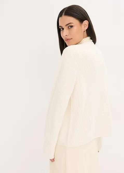 Fijngebreid vest in een katoenmix, bonprix