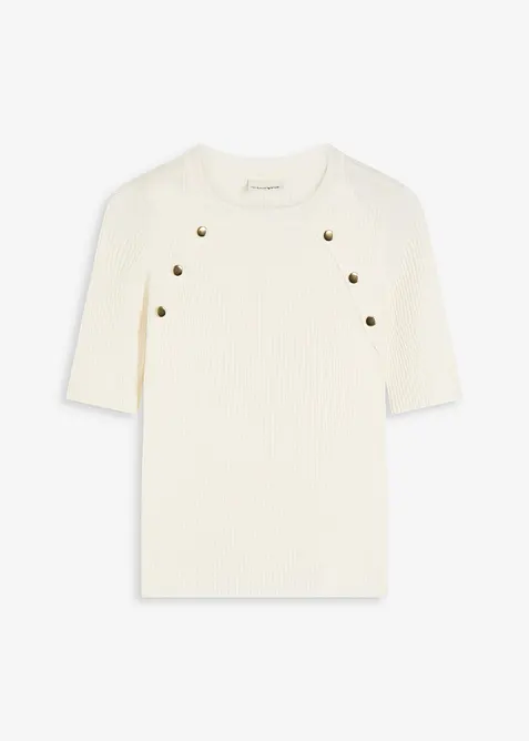 Fijngebreide trui in een zachte viscosemix, bonprix