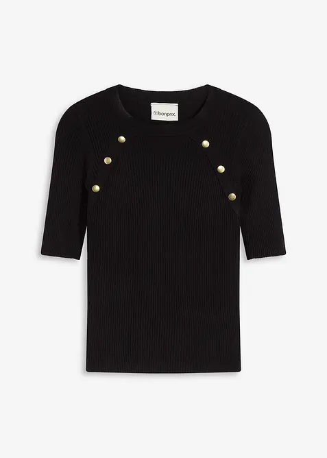 Fijngebreide trui in een zachte viscosemix, bonprix