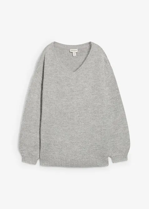 Fijngebreide trui met ballonmouwen, bonprix