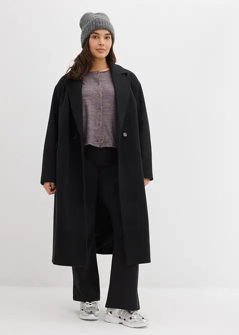 Flared broek van biologisch katoen met stretch, bonprix