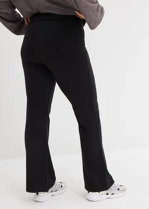 Flared broek van biologisch katoen met stretch, bonprix