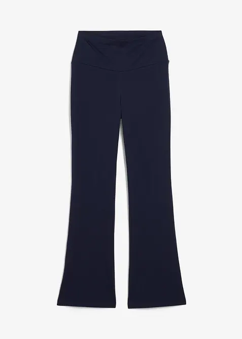 Flared broek van biologisch katoen met stretch, bonprix