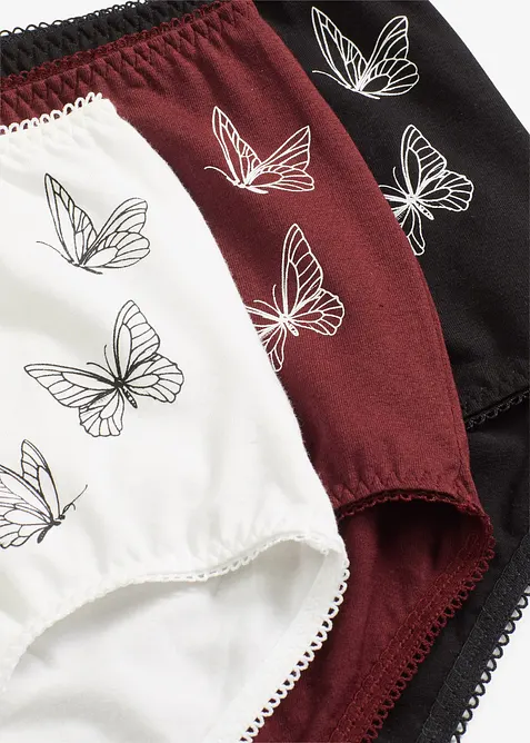 Tailleslip met biologisch katoen (set van 3), bonprix