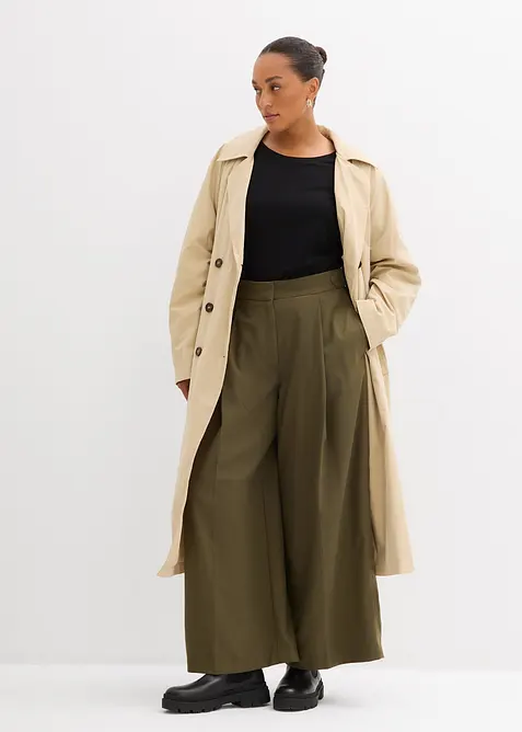 Broek in een viscosemix met gespen aan de zijkanten, bonprix