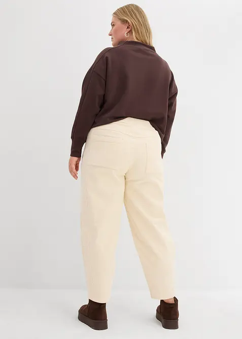 Corduroy broek in barrel model, bonprix