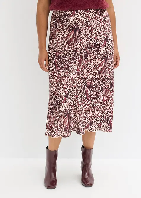 Satijnen rok met structuur, bonprix