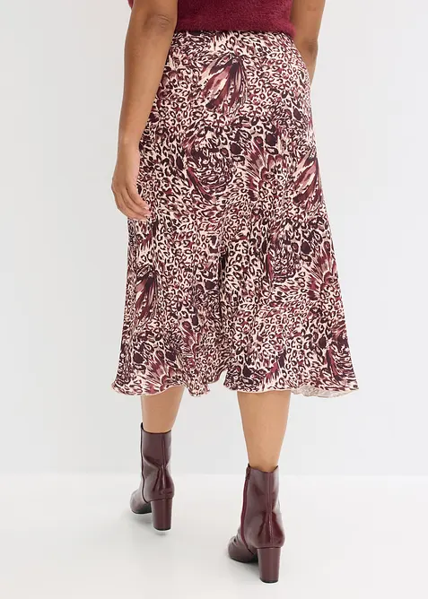 Satijnen rok met structuur, bonprix