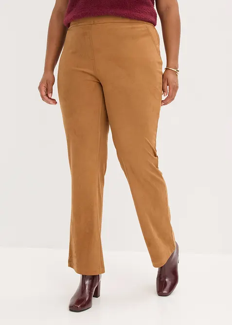 Flared broek van imitatiesuède, bonprix