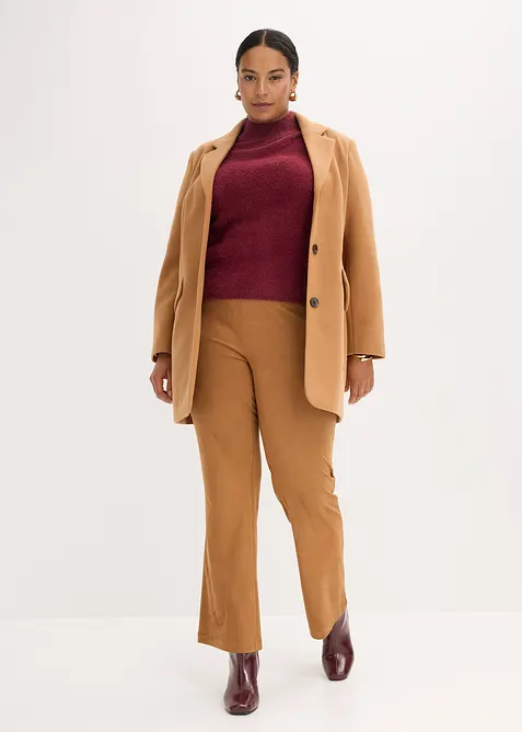 Flared broek van imitatiesuède, bonprix