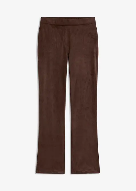 Flared broek van imitatiesuède, bonprix