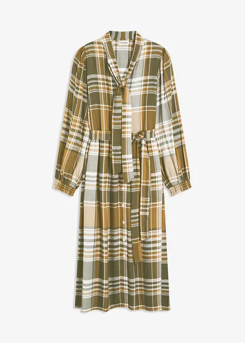 Midi jurk met strik, bonprix