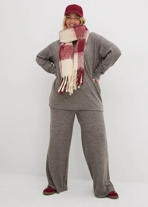 Palazzo broek in een gebreide look, bonprix