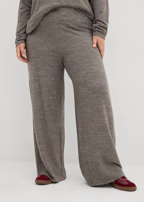 Palazzo broek in een gebreide look, bonprix