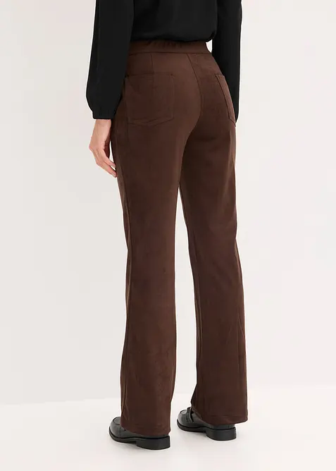 Flared broek van imitatiesuède, bonprix