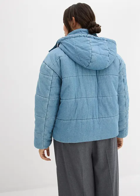 Gewatteerde jas van denim, bonprix