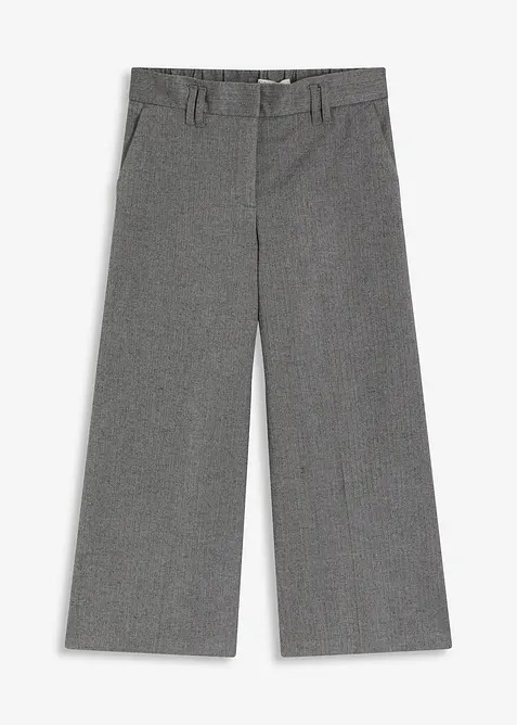 Broek met visgraatpatroon in wollook, bonprix