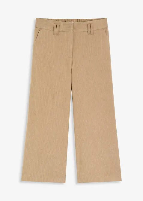 Broek met visgraatpatroon in wollook, bonprix