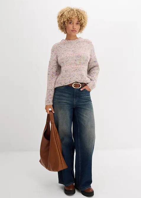 Oversized trui van noppengaren, bonprix