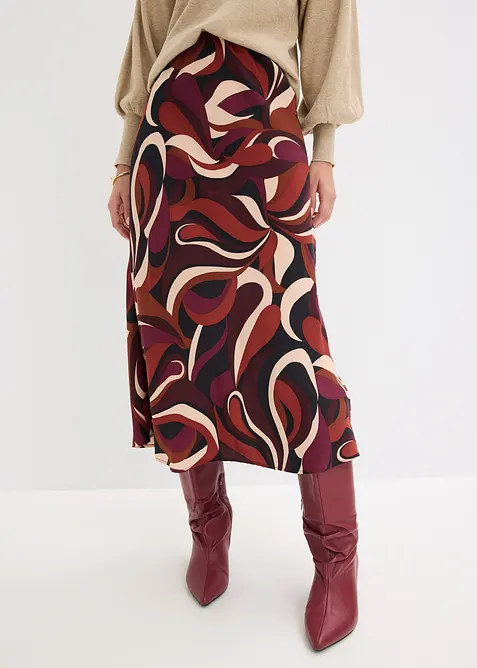 Midirok van soepel satijn, bonprix