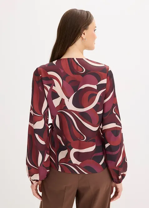 Wikkelblouse van soepelvallend satijn, bonprix