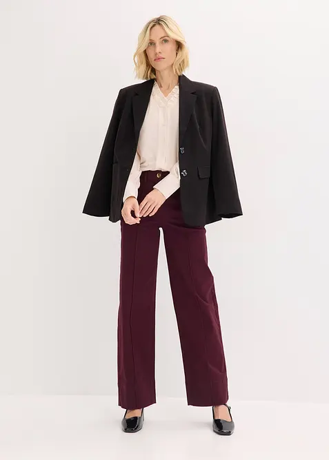 Chiffon blouse met ruches, bonprix