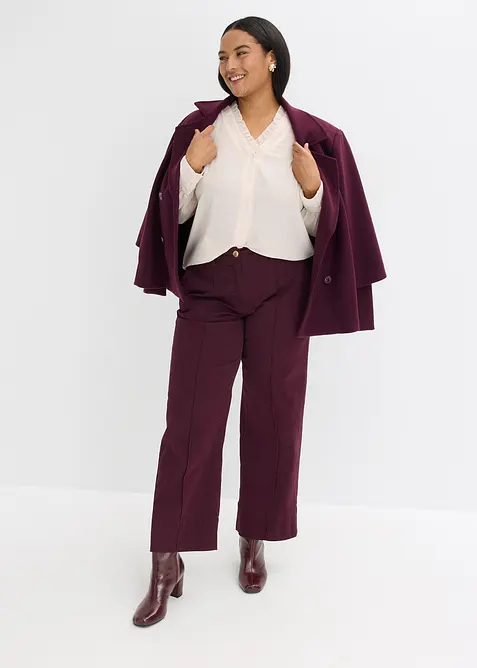 Chiffon blouse met ruches, bonprix