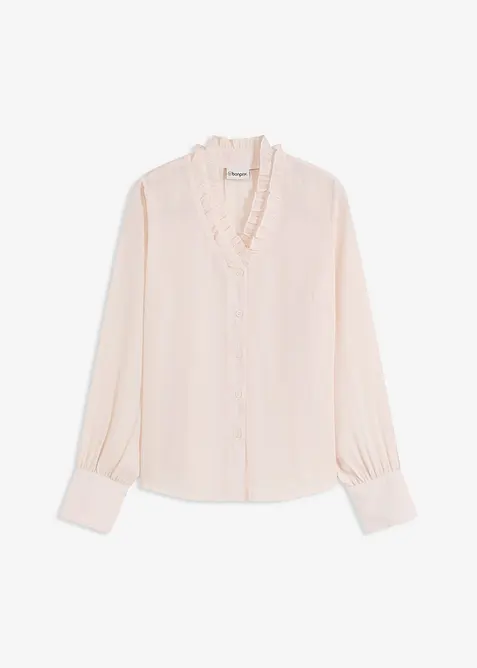 Chiffon blouse met ruches, bonprix