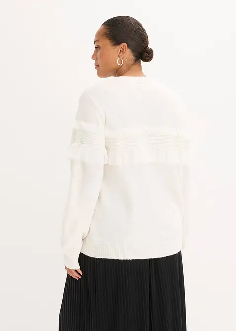 Trui met volants, bonprix