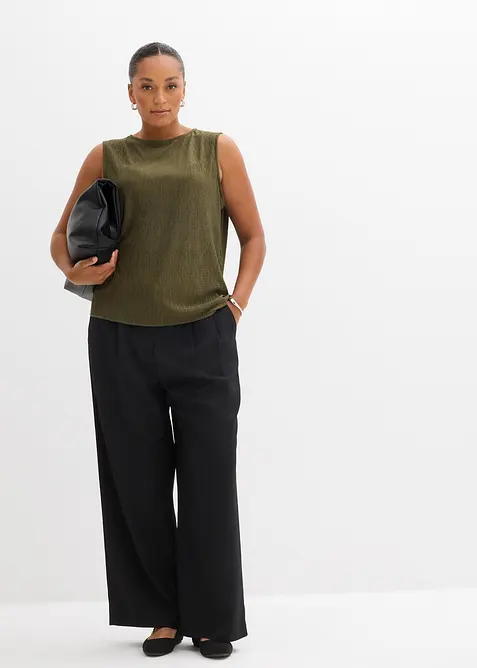 Blouse van gestructureerde crinkle, bonprix