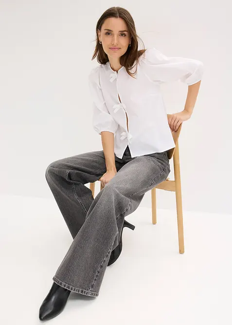 Blouse met strikdetail, bonprix