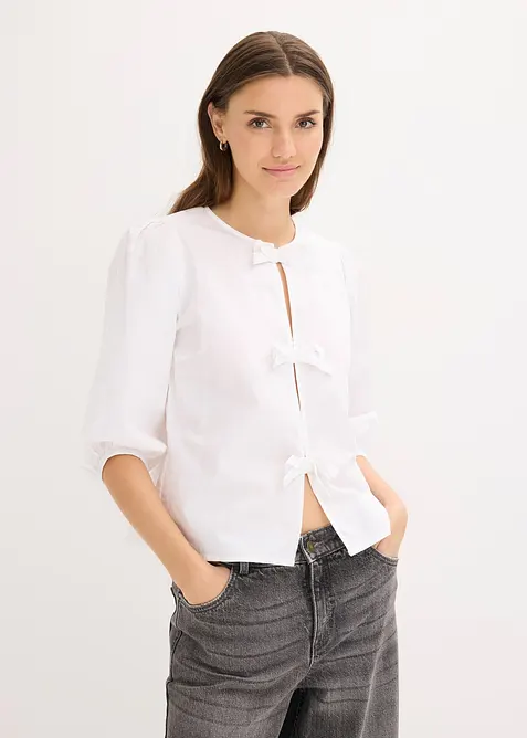 Blouse met strikdetail, bonprix