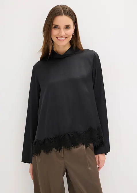 Blouse van soepel satijn, bonprix