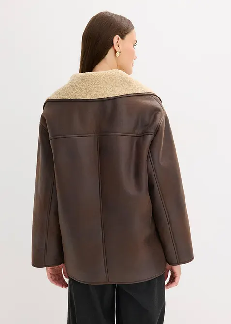 Jas van imitatielamsleer, bonprix