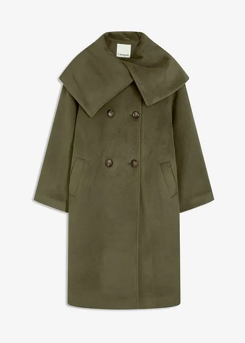 Jas in wollook met wijde kraag, bonprix