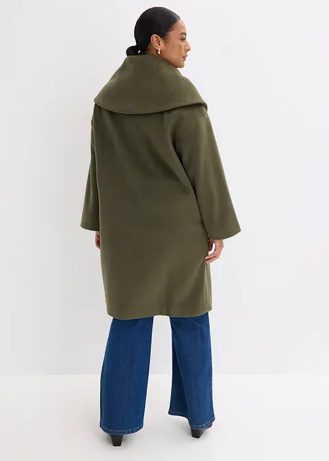 Jas in wollook met wijde kraag, bonprix